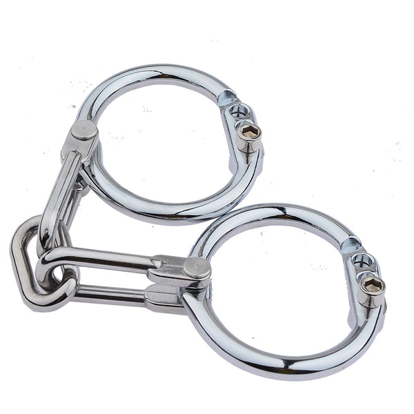 Steel handcuffs wrist and ankle cuffs BDSM fetish restraints cuffs for couple game