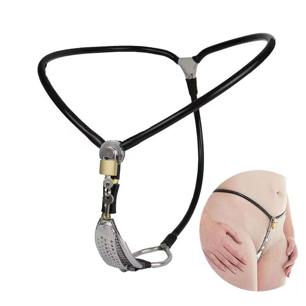 Female Chastity Belt With Poop Hole,Invisible Black Chastity Device