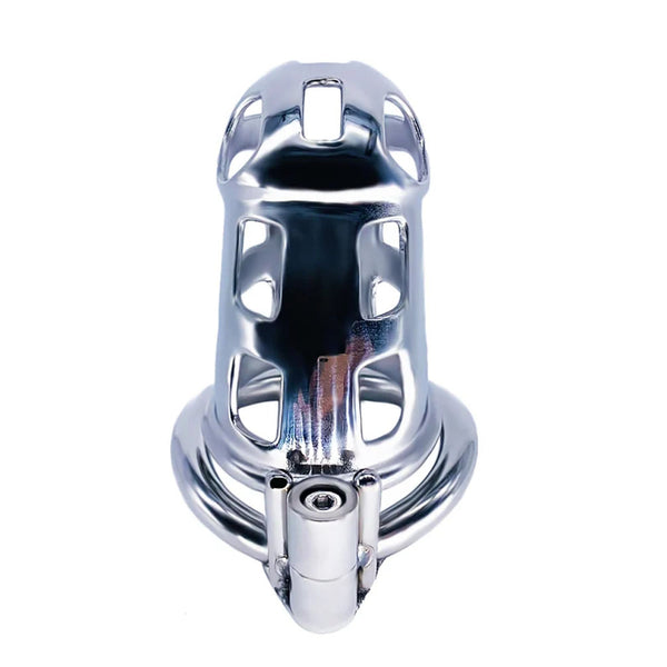 Male Chastity Cage with Control Regular Cock Lock,Metal Penis Rings Stainless Steel Strap Belts Sex Toys