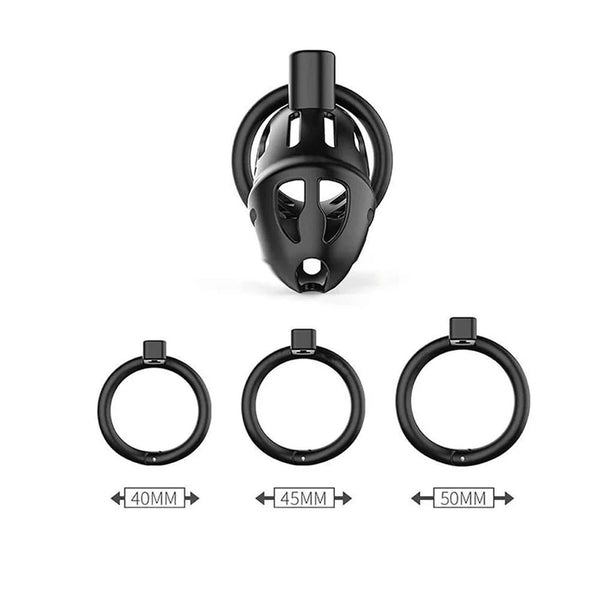 Male Chastity Device Resin Penis Locking Cage With 3 Rings,Training Belt For Male