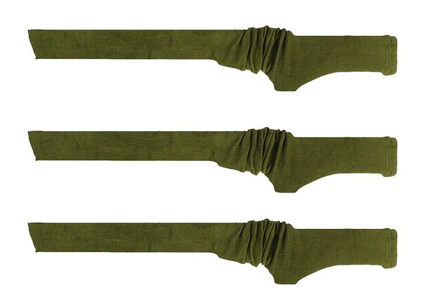 Gun Sock Silicone Treated Knit Gun Socks for Rifles and Shotguns, 54 x 4 Inches Elastic Design of Rifle Sock Sleeve, 3Pcs Fits Tactical Gun