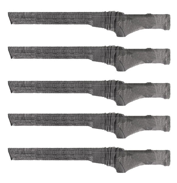 5 Pack Gun Socks for Rifles with Scope, Silicone-Treated Knit Rifle Gun Sock Gun Sleeve for Storage, Anti-Rust, Drawstring Closure, Mixed Color