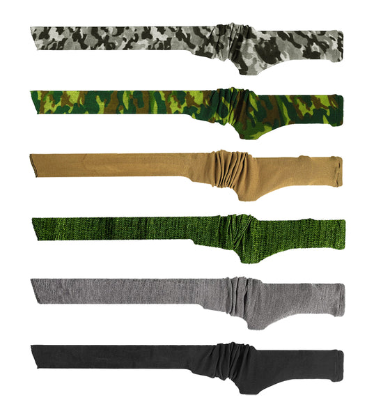 Gun Sock Mixed-color 54 x 4 Inches Silicone Treated Knit Gun Socks for Rifles and Shotguns, Elastic Design of Rifle Sock Sleeve, Fits Tactical Gun