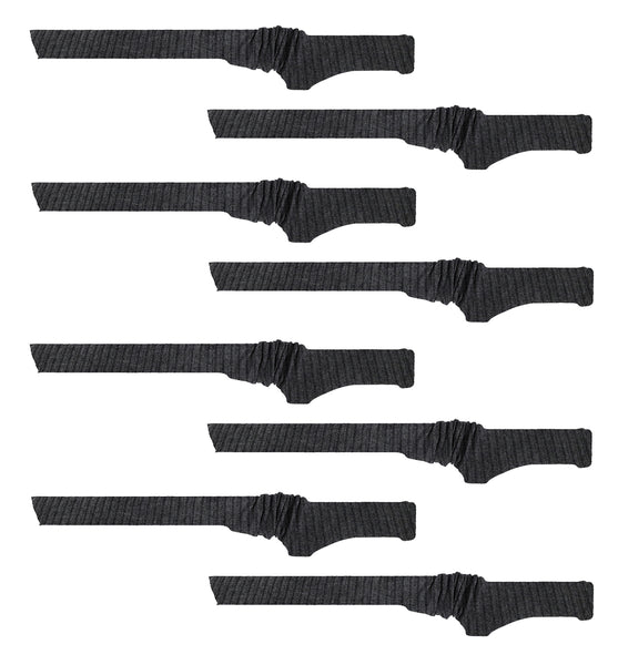 8Pcs Gun Sock Silicone Treated Knit Gun Socks for Rifles and Shotguns, 54 x 4 Inches Elastic Design of Rifle Sock Sleeve, Fits Tactical Gun