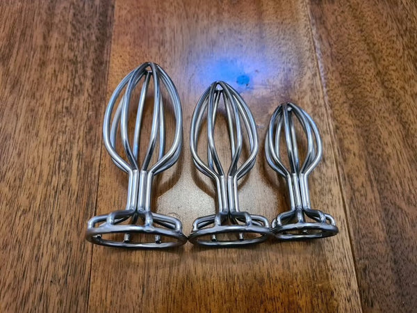 Hollow Steel Butt Plugs, Anal Plug, 3 Different Size's, BDSM Medical Play