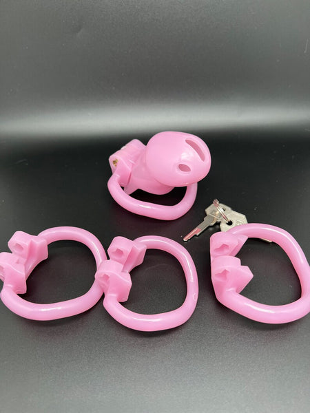 PINK SISSY CAGE, Chastity Cage for Male