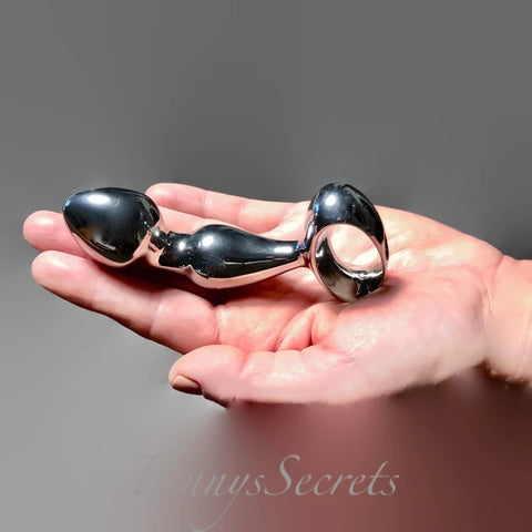 Butt Plug, Curved, Bulbed, Smooth, Pure Stainless Steel, Anal Stimulation, P-Spot, Nickel Free, Male, Female, Orgasm, Sex Toy