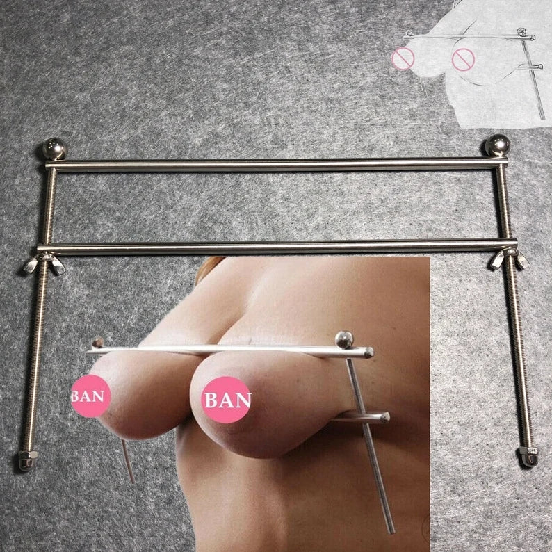 Torture Breast Clips Restraint Metal Simple Type Clamps Slave Game Adjustable SM Bondage