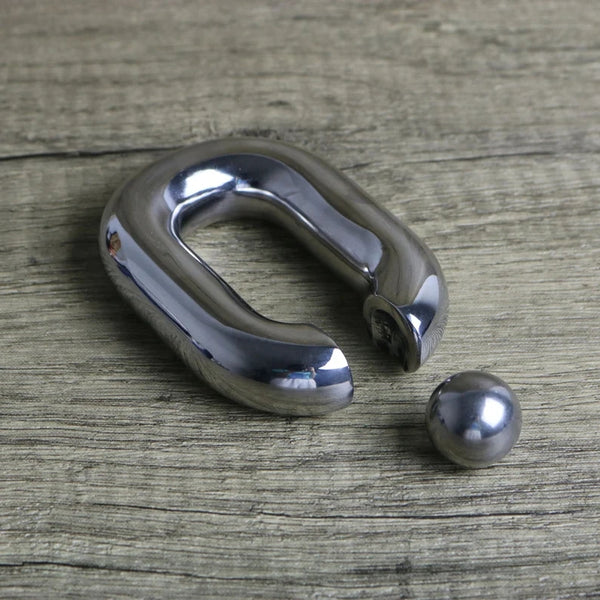 Steel Ball Stretcher,Heavy Weight Scrotum Ring,Cock Ring,Engraving