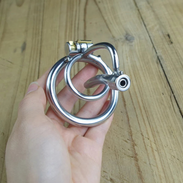 Male Chastity Cock Cage With Urethral Sounds Stainless Steel Tiny Penis Lock Ring Chastity Device For Men