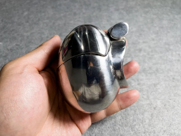 Stainless Steel Male Egg-Type Fully Restraint Chastity Device Cage Bondage