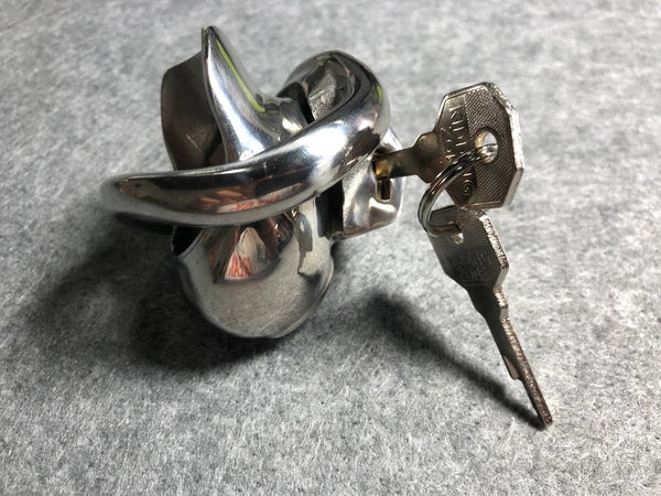 Pleasurable Stainless Steel Male Chastity Device,Short Small Cock Cage