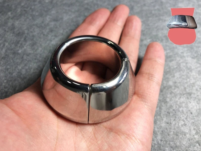 Metal Scrotum Stretcher Fashion Magnetize Stainless Steel Magnetic Ball Stretchers Penis & Cock Ring