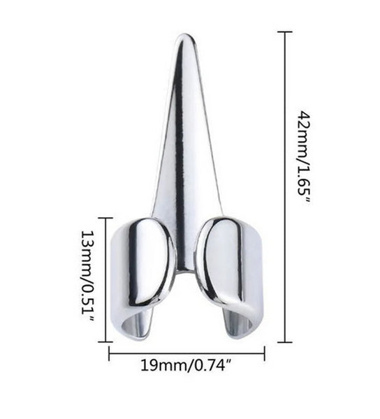 Unisex Adjustable Silver - Set of Five Stainless Steel Metal Claws for Fingers 10pcs