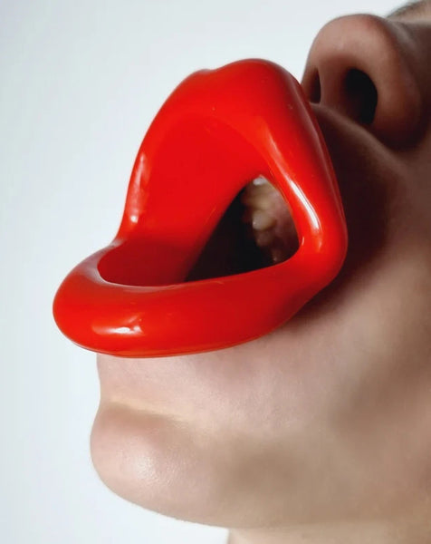 Silicone Lips Gag, Red Lips Gag, Lips Gag with hole, Fetish Gag, Kink Gag, BDSM Gag, Open Mouth Gag, Mouth Gag, O-ring gag, Submissive toys 3pcs