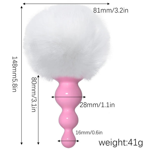 Silicone Anal Plug Plush Rabbit Tail Sex Toy for Women Men Gay Sexy Butt Plug Prostate Massager Tail