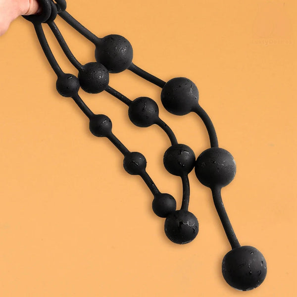 Silicone Anal Beads, Butt Plug Beads, Large Anal Ball, Smooth Anal Beads, Soft Anal Plug, Adult Sex toy, Anal Dildo, Trainer Plug Beginners